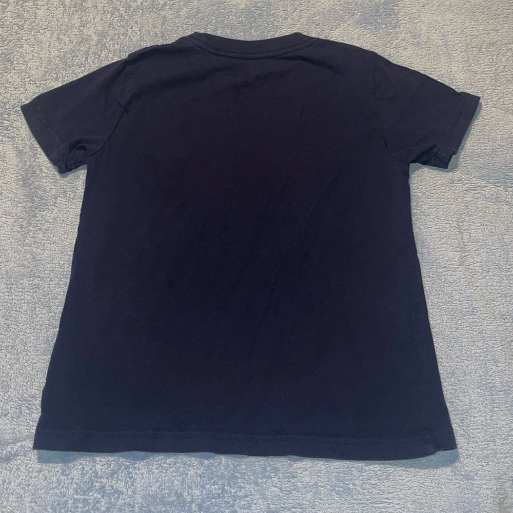Polo by Ralph Lauren Kids Navy Tee with Bright Orange Emblem - Picture 3 of 3